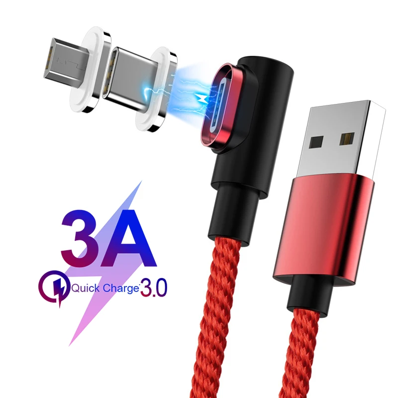 Uverbon Магнитный USB кабель 3A Micro быстрая скорость зарядки зарядное устройство Тип C