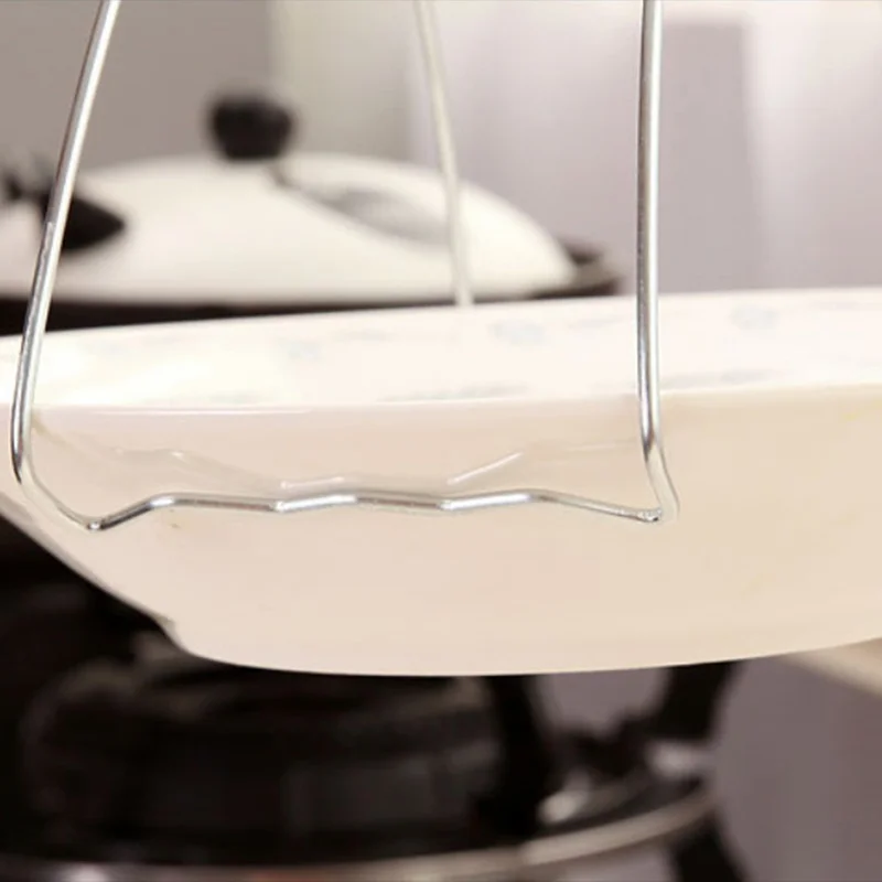 Горшок крышка посуда нержавеющая сталь складная заколка Горячая чаша тарелка