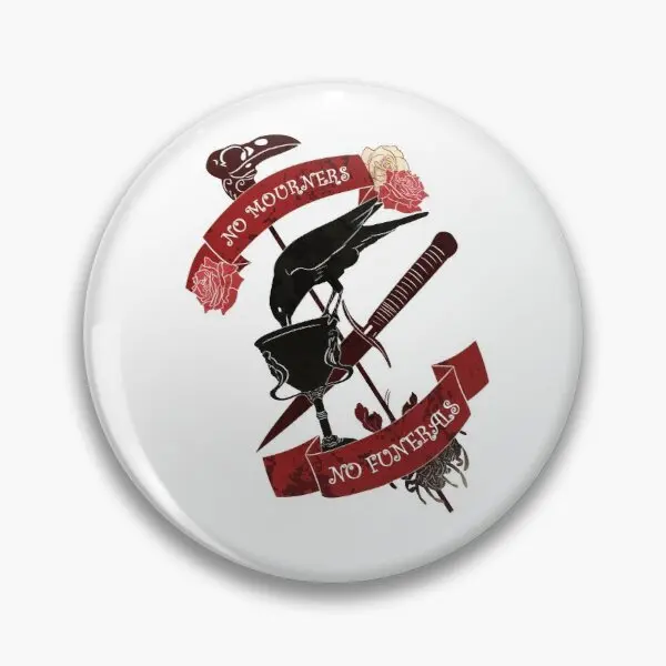 

Брошь в виде мягкой пуговицы «без плача», «без похорон»