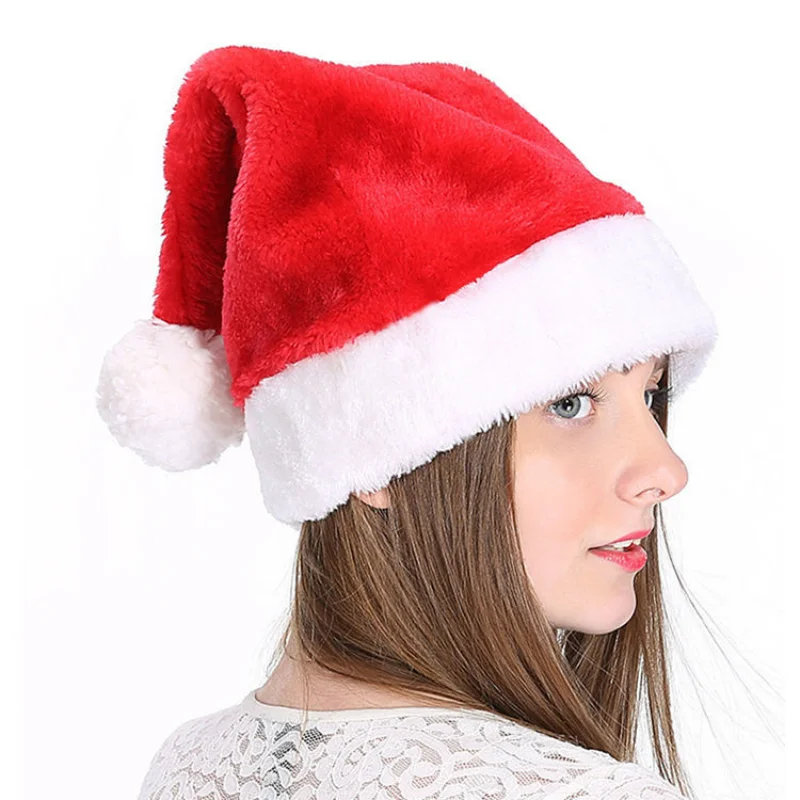 

Christmas Hat Children's High-grade Golden Velvet Christmas Hat Thickened Plush Christmas Hat Bonnets Wholesale