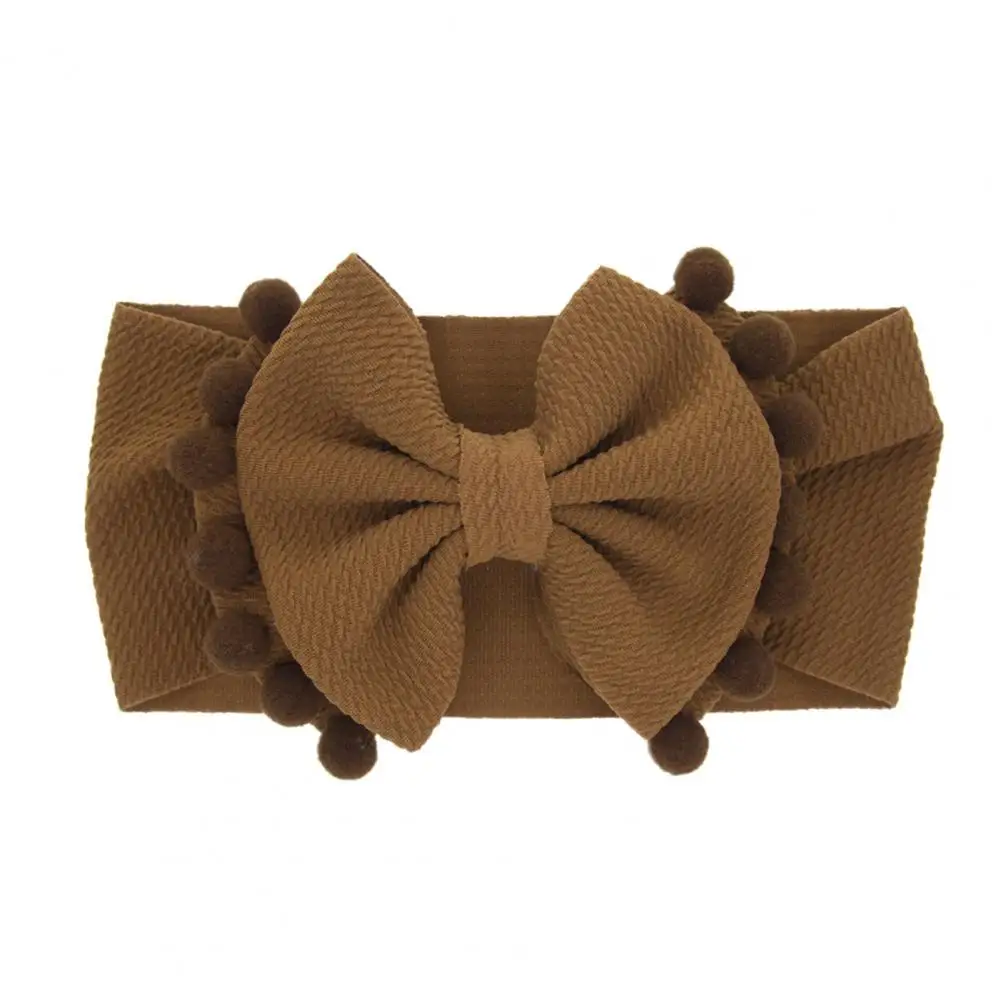 

Infant Hair Band Solid Color All-match Skin Friendly Baby Bow-knot Headband for Photography