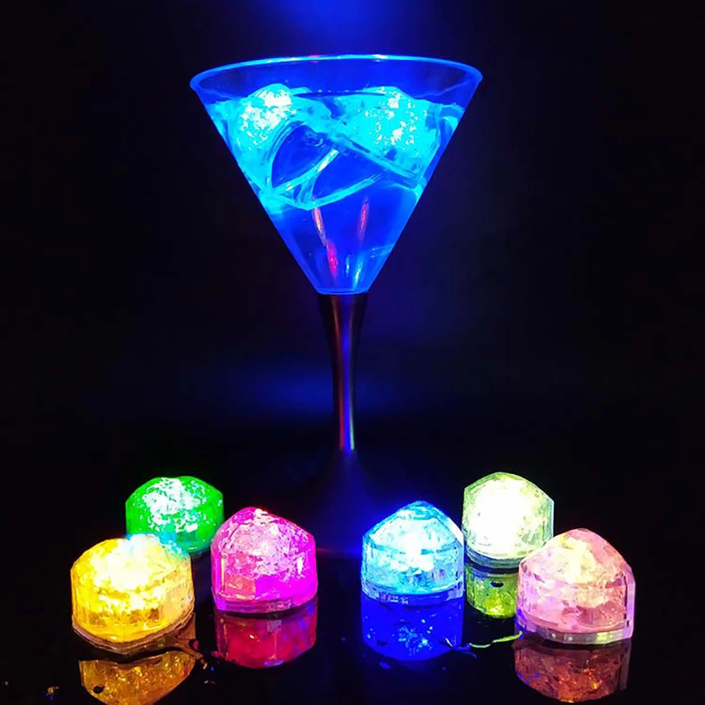 12 шт. Светодиодный светящийся неоновый кубик льда | Дом и сад