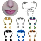 2021 популярное магнитное кольцо для носа, U-образное кристаллическое стразы, магнитный зажим для носа, не пирсинг, ювелирные изделия для тела