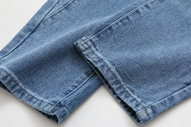 

Plus Size XL-5XL Women's Straight Jeans Elastic Waist Simple Elegant Long Pants