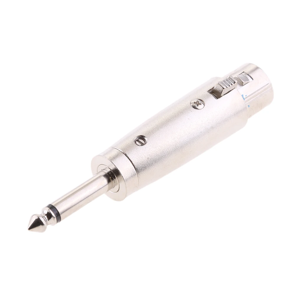 

XLR 3-pin Socket to 1/4 '' Mono Plug Connection Audio Cable Microphone Adapter