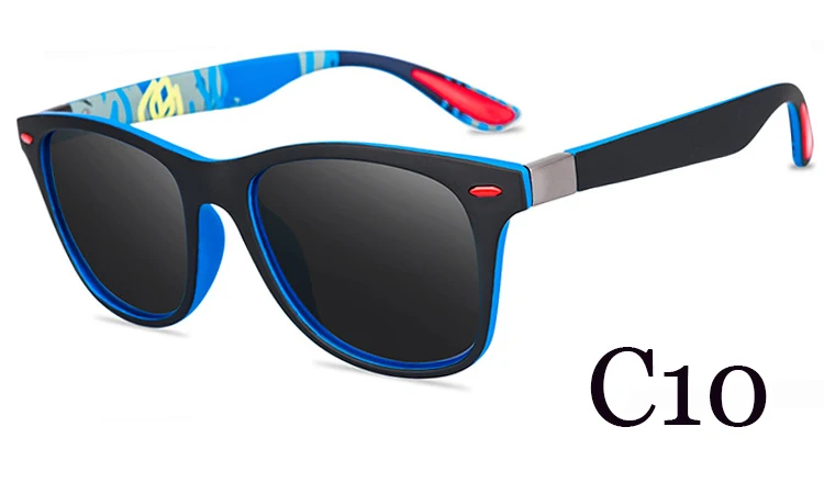 C10 Polarized light LVVKEE классические квадратные поляризованные солнцезащитные очки для мужчин и женщин, брендовые дизайнерские Винтажные Солнцезащитные очки для вождения, мужские очки UV400 Gafas De Sol - Цвет линз: C10 Polarized light