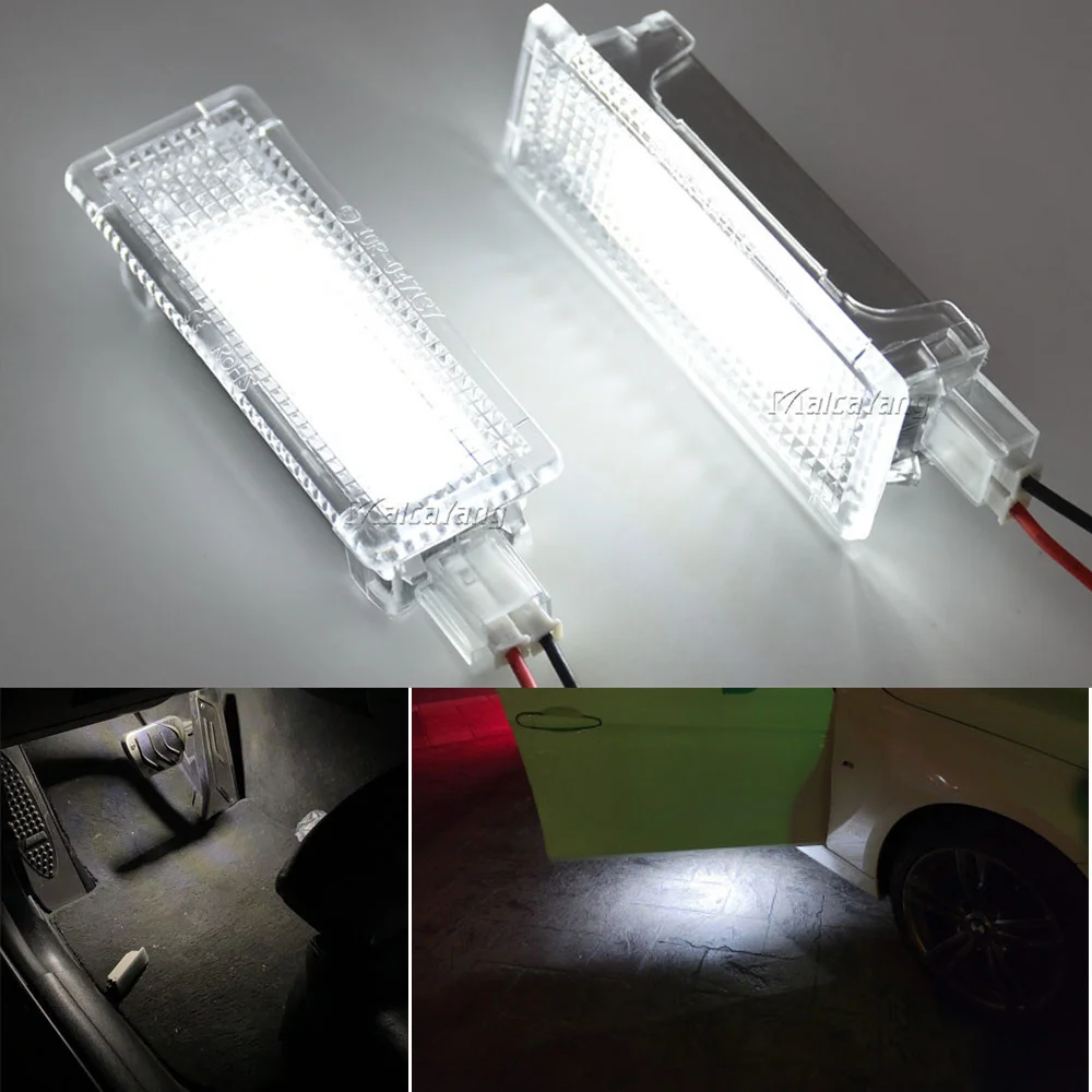 

2PCs Error Free Led Courtesy Footwell Under Door Light For BMW E60 E87 E70 E90 E92 E63 E65 E85 M3 E89 Z4 E70 X5 E71 X6 F25