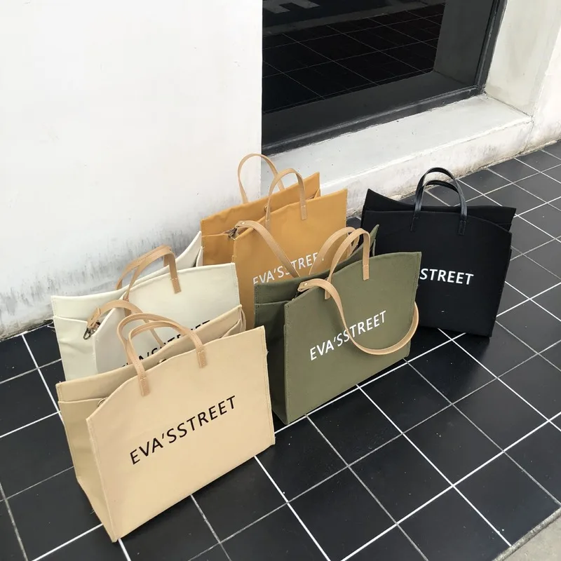 Женская Холщовая Сумка новая модель 2020 года простая в Корейском стиле