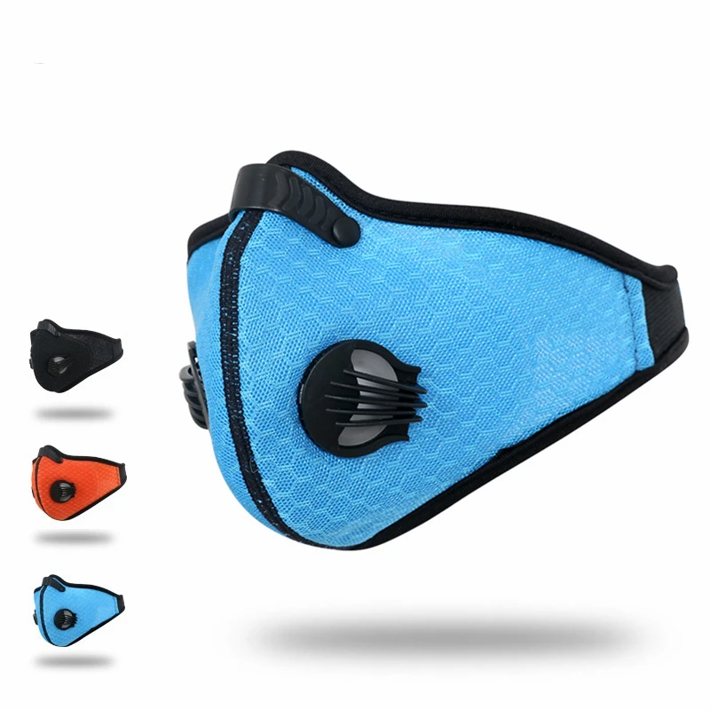 Анти пыль велосипедная лицевая маска с фильтром активированным углем Для мужчин