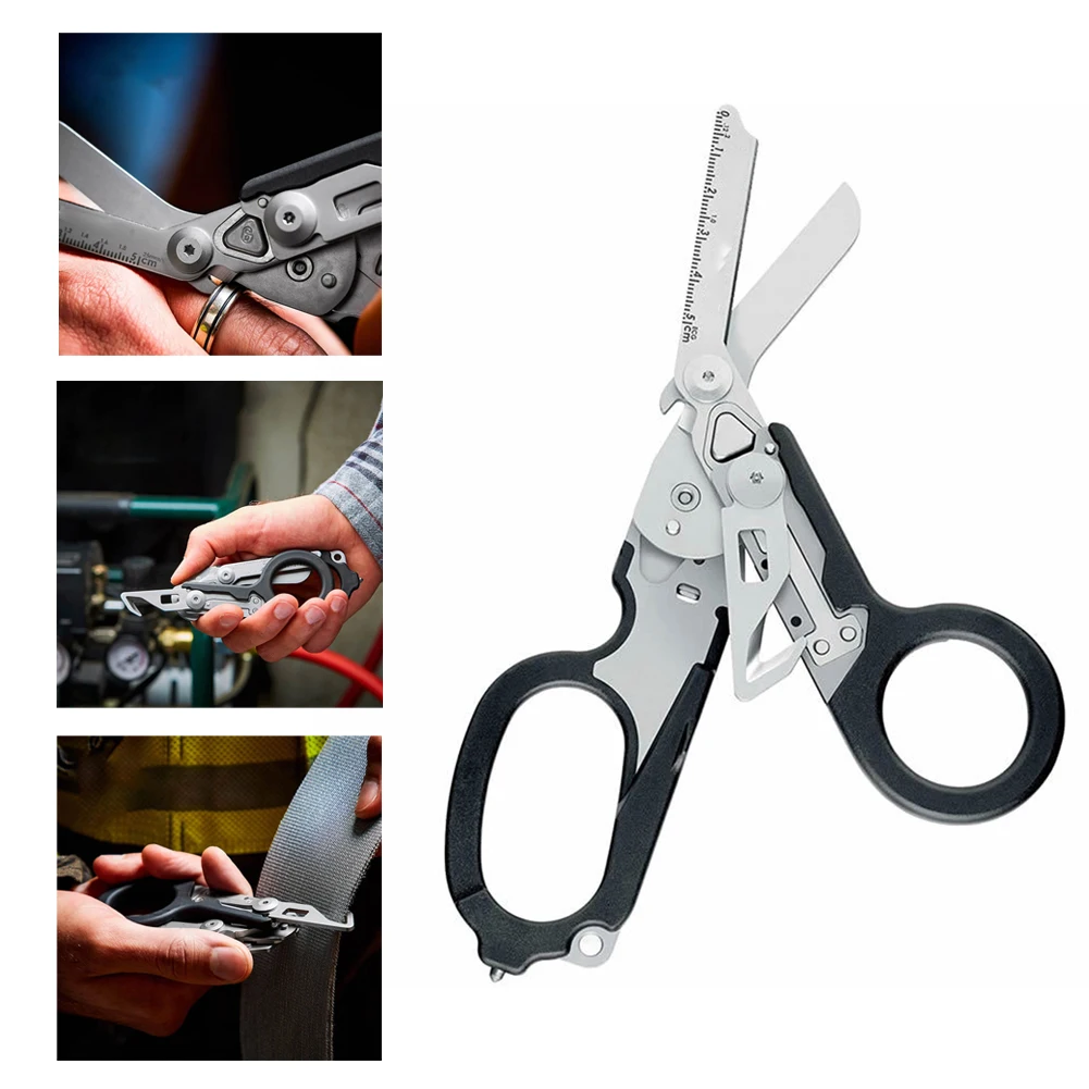 

Raptor Emergency Response Shears multifunctional scissors with Strap Cutter and Glass Breaker Portable Folding Pliers Scissors