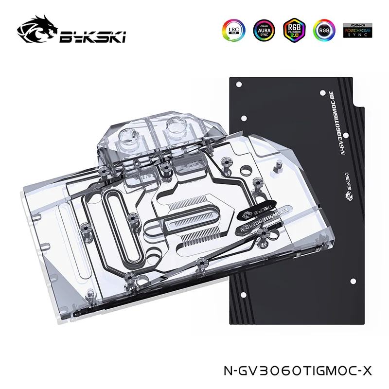 

Bykski водный кулер для GIGABYTE Geforce RTX 3060 TI GAMING,EAGLE OC 8G, с задней пластиной, с полным покрытием водного блока, N-GV3060TIGMOC-X