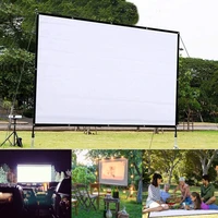 150 inch 43 hd foldable anti crease portable projector movie screen used for home theater outdoor and indoor projection screen