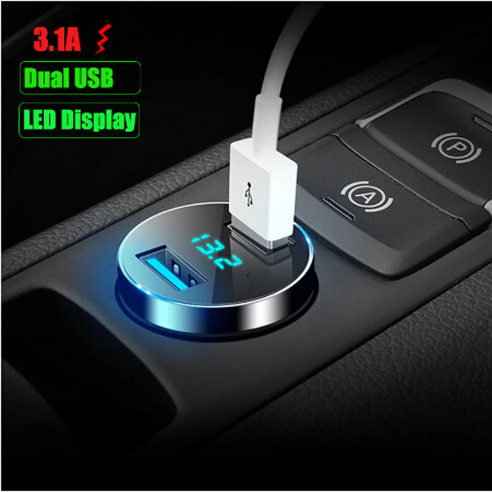 Mini 3.1A двойное автомобильное usb устройство для зарядки телефона Toyota C HR Matrix Mirai FUN WAY