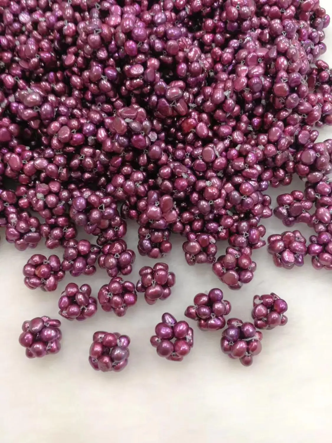 100% Freshwater Pearl Woven Ball DIY Handmade pearl Pendant for Women Settings 8 Colors Necklace Jewelry PB6 | Украшения и
