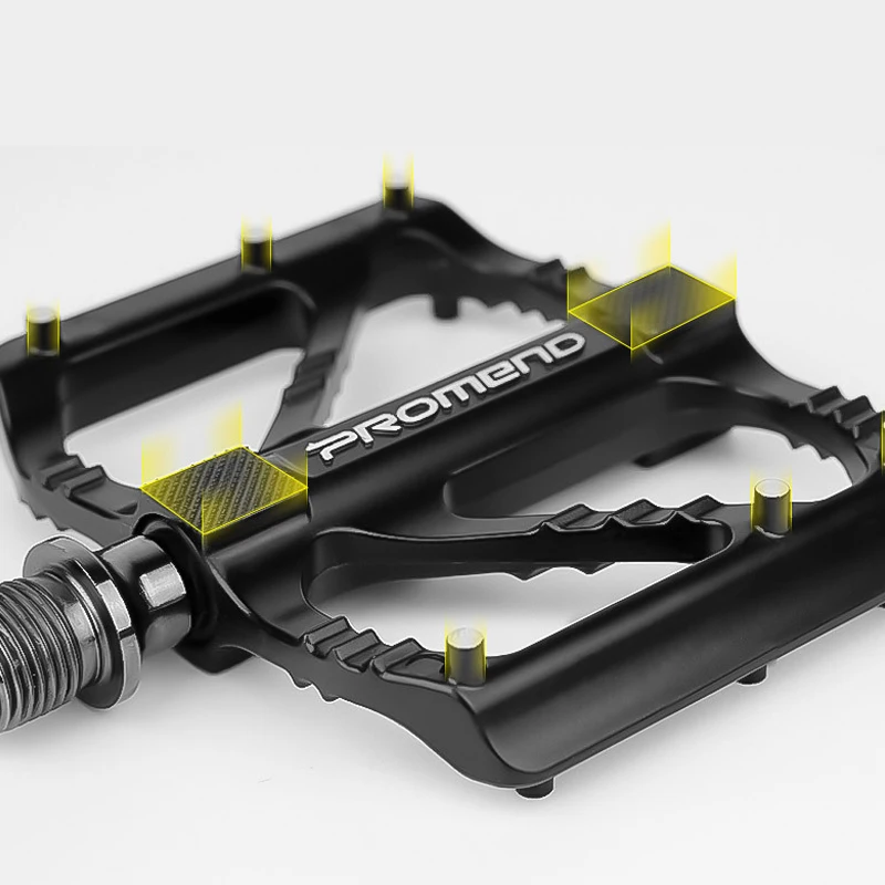 PROMEND 3 Bearings Mountain Bike Pedals Platform Bicycle Flat Aluminum Alloy MTB Road Non-Slip Widen | Спорт и развлечения