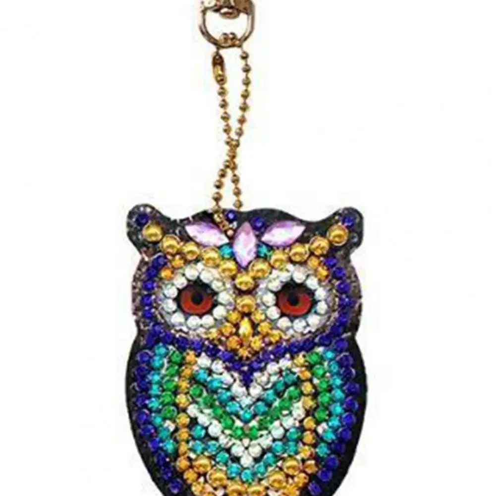 

5 Sets Of Cartoon-shaped Keychains Cute PVC Owl DIY Keychain Painting Pendant