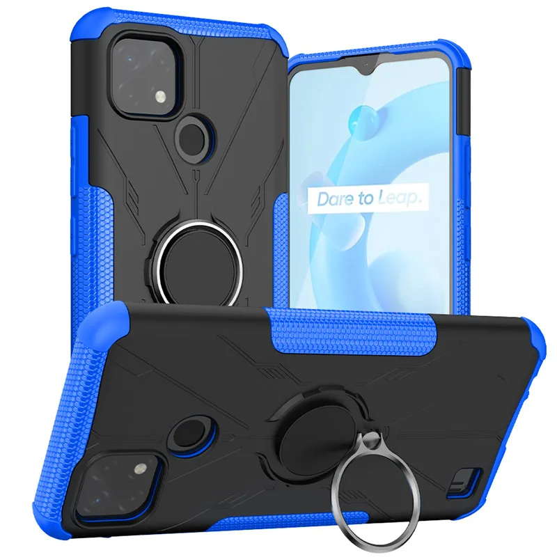 shockproof cover for realme c21 case for realme c20 c21 cover armor pc protective bumper coque for realme c21 c20 fundas free global shipping