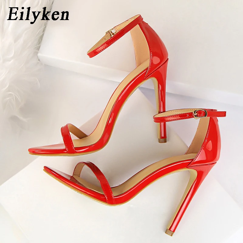 

Eilyken Size34-40 Summer New Design Ankle Buckle Strap Women Sandals Elegant Dress Thin High Heels Fashion Party Stiletto Shoes