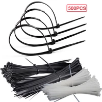 100500pcs nylon cable ties self locking cable zip fasten wire accessories wrap strap fastening bag clips tie plastic zip ties