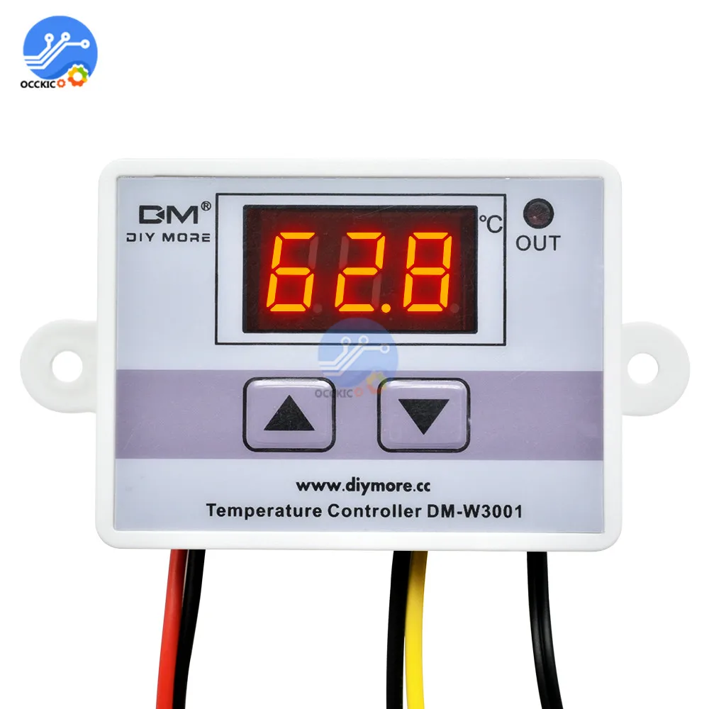 220V W3001 светодиодный цифровой Температура датчики регулятора термостат регулятор
