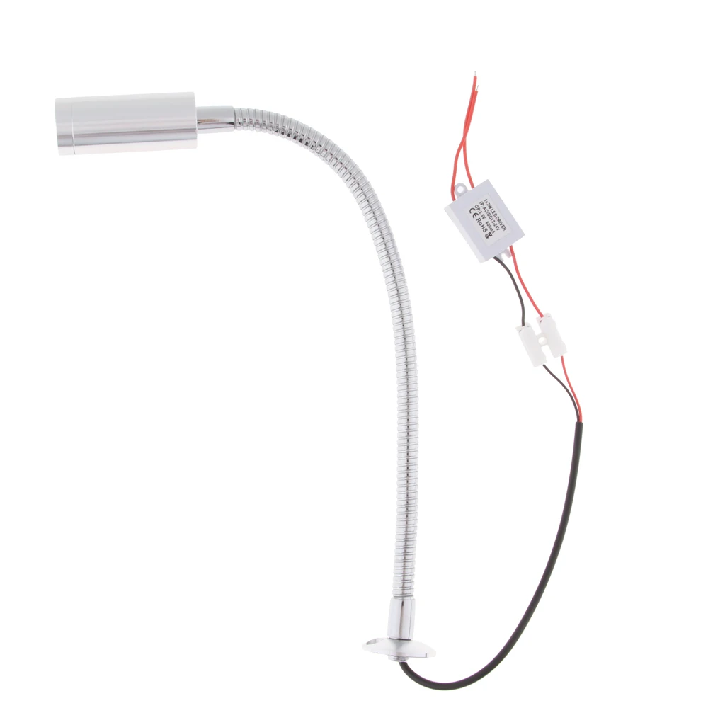 

Wall Mount Reading Light LED Gooseneck Chart Lamp DC 12V 2W 150LM