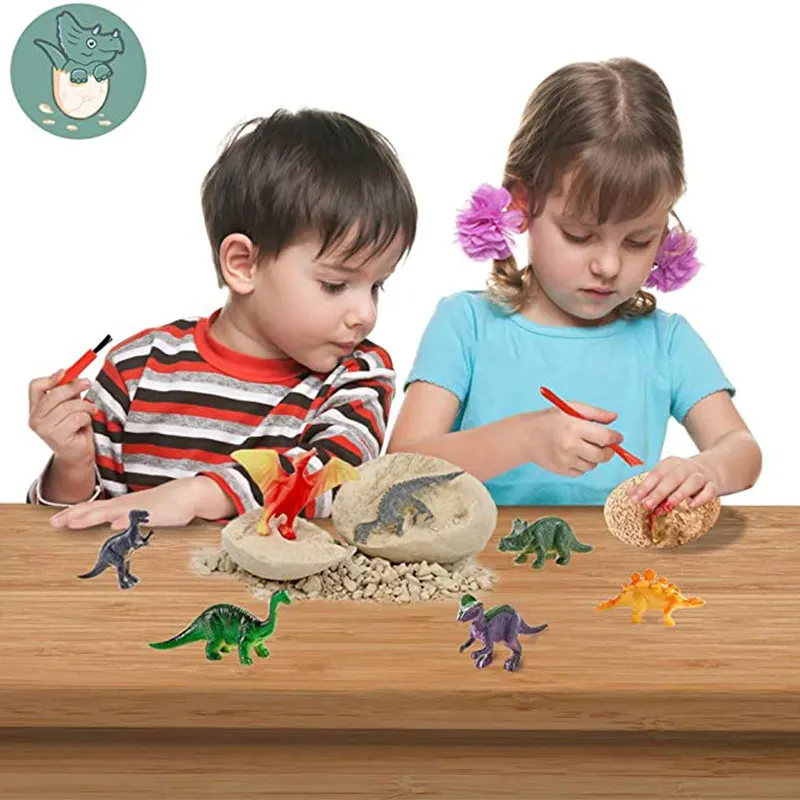 

Dinosaur Toys Dino Egg Dig Kit Kids Gifts Break Open Unique Dinosaur Eggs Cute Archaeology STEM Toys Gifts for Boys Girls Toys