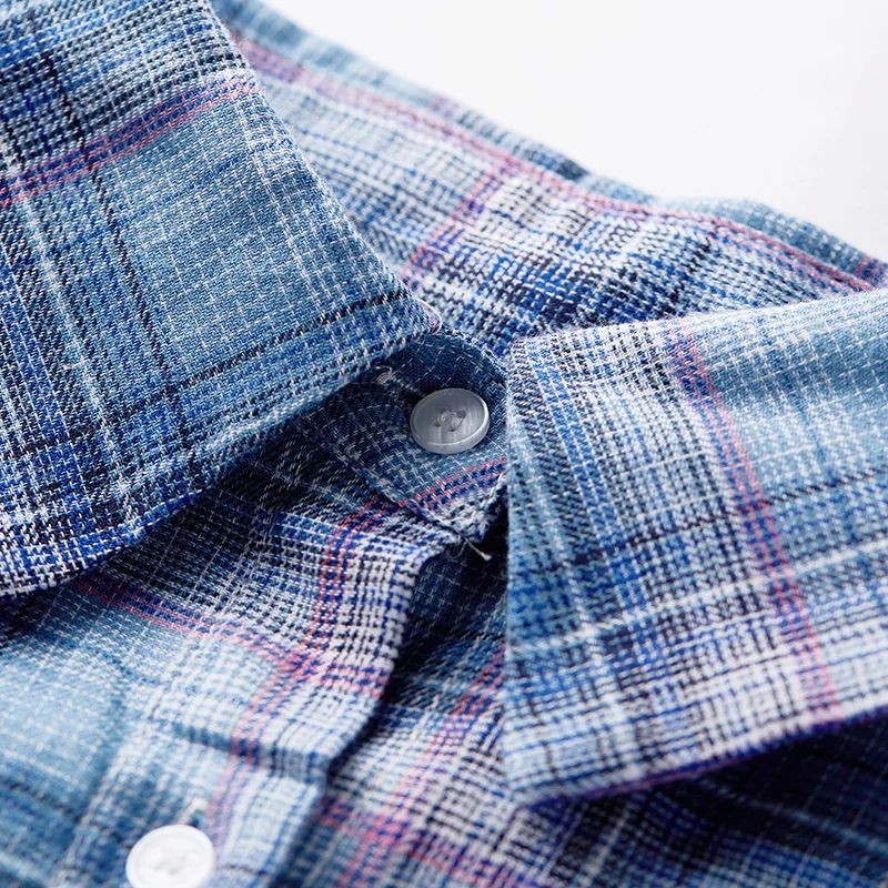 Женская винтажная клетчатая блузка ARTKA Повседневная Свободная из 100% хлопка с