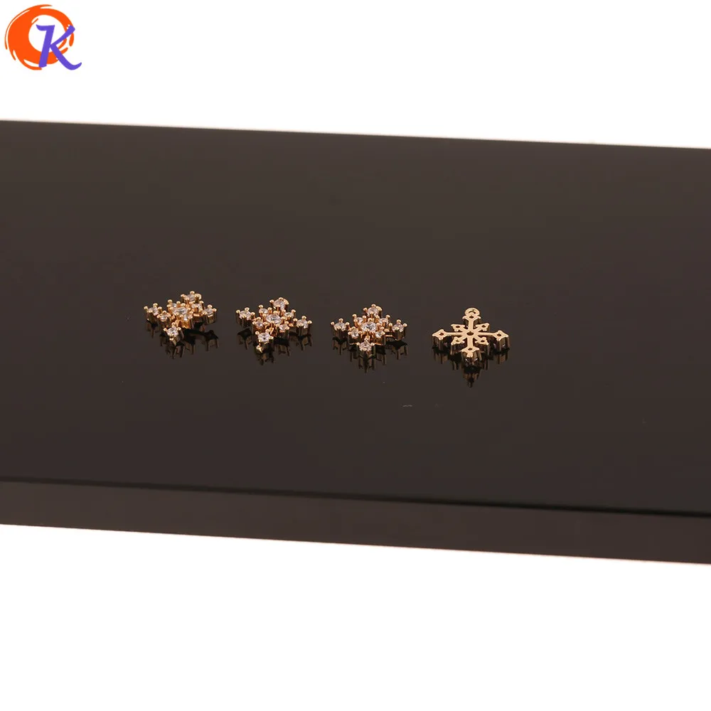 

Cordial Design 50Pcs 10*11MM DIY Earrings Making/Hand Made/Jewelry Accessories/Flower Shape/CZ Pendant/Earring Findings/Charms