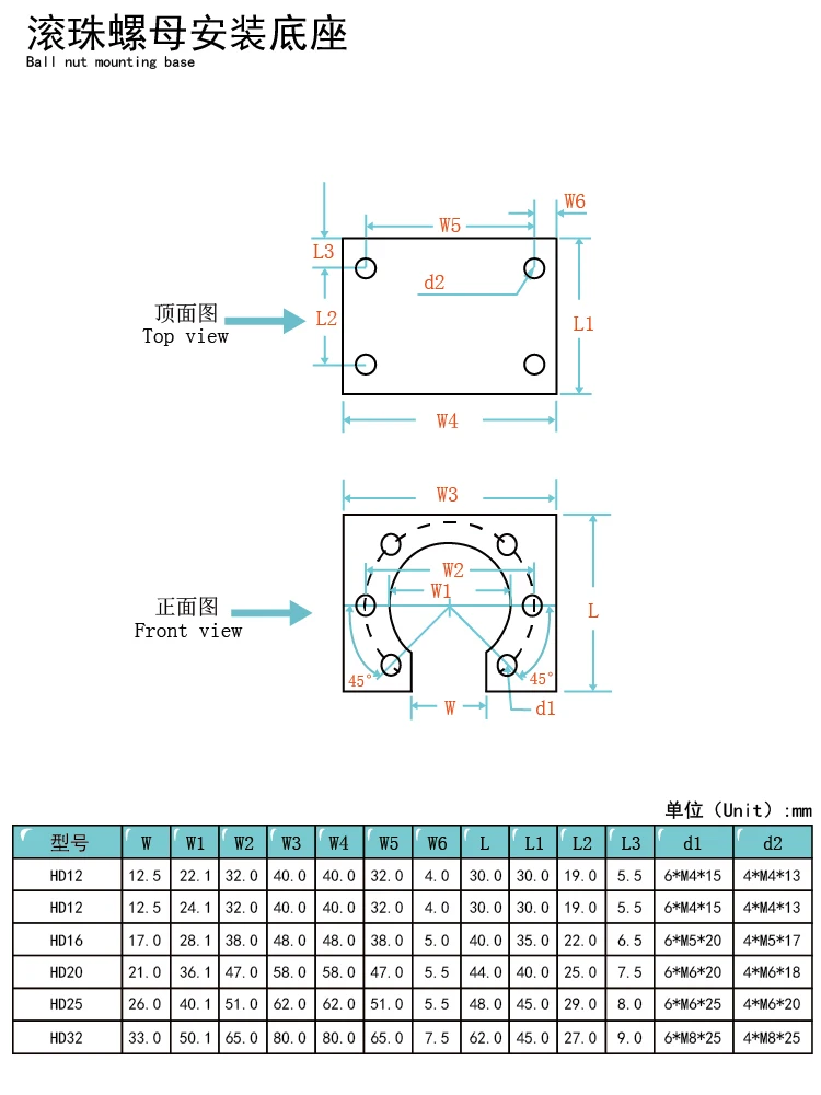 Алюминиевый сплав HD20 открытый тип гайки держатель кронштейна подходит к SFU2004 SFU2005