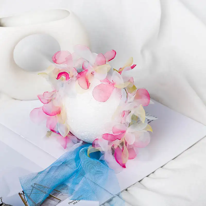 20 Newborn Photography Props Baby Girl Lace Princess Hats Handmade Flower Infant Caps - Цвет: 20
