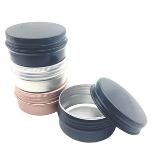24 шт. 50 г металлические алюминиевые круглые жестяные банки, Серебряные Пустые, для косметического крема банки, крышки с резьбой, Бальзама Для Губ