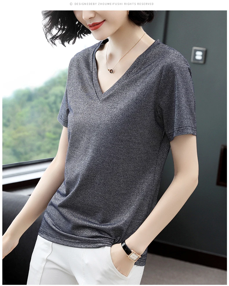 

2020 Summer Fashion T Shirt Women Woman Tshirt black