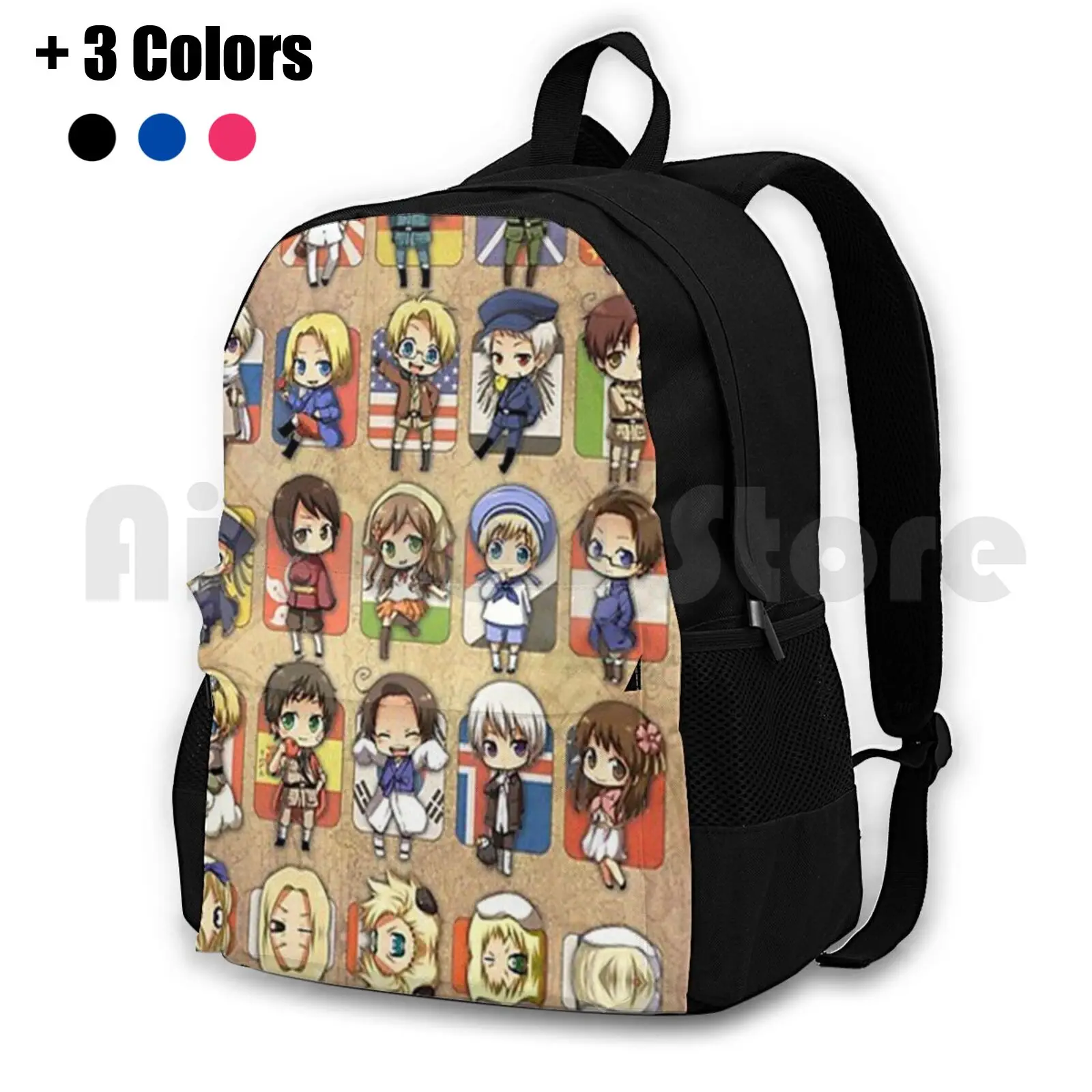 

Hetalia Group Outdoor Hiking Backpack Riding Climbing Sports Bag Hetalia Chibi Anime