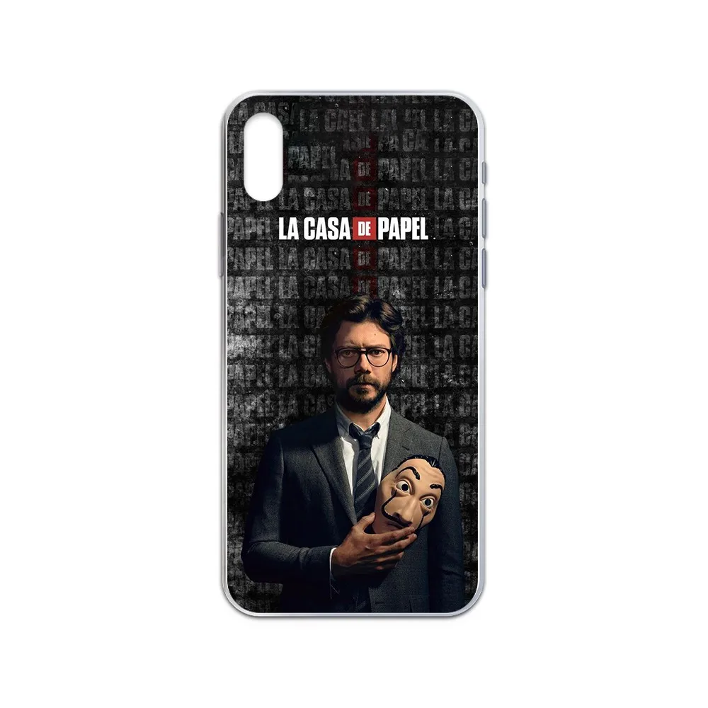 Прозрачный чехол для телефона La casa de papel сезона Money Heist iphone 4 4S 5 5C 5S 6 6S PLUS 7 8 X XR XS 11 PRO SE