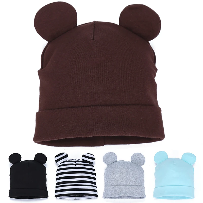 Autumn Winter New Baby Hat Boy Girl Beanies Fashion Ears Bonnet Infant Hats Toddler Kids Outdoor Warm Knitted Beanie Cap