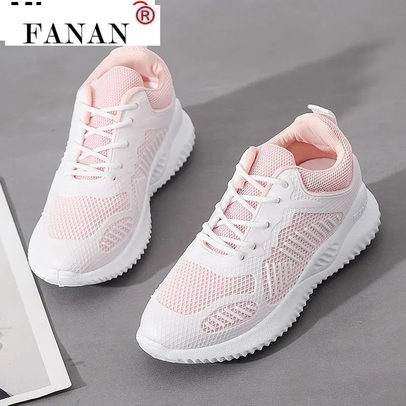 

Women's Sneakers 2021 Fashion Women's Running Breathable Mesh Flat Shoes Comfortable Platform Shoes Casual Vulcanized Shoes