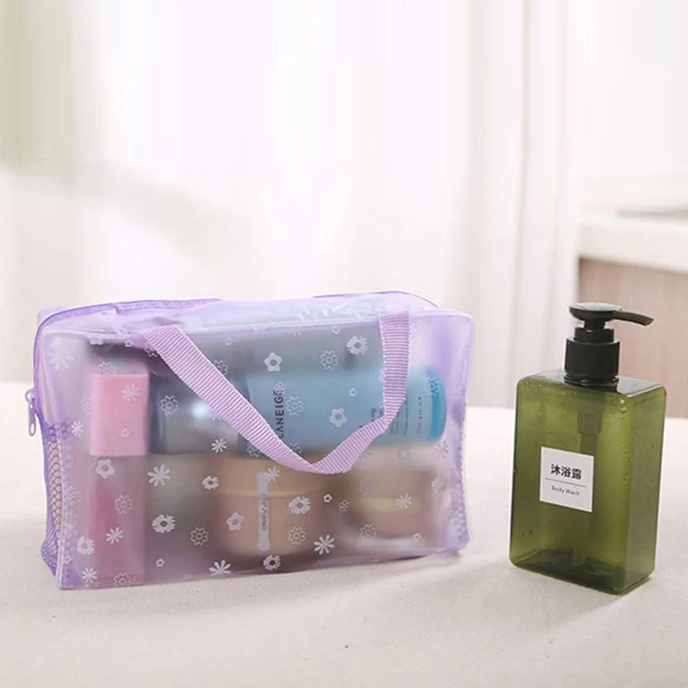 

PVC Cosmetic Storage Bag Waterproof Women Transparent Organizer for Makeup Pouch Concentration Travelling Bath Bags