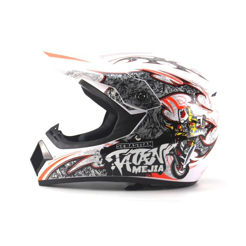 white 4 Лидер продаж внедорожные шлемы горные Гонки Горный полный шлем rcycle moto cross casque capacete горные велосипедные шлемы - Цвет: white 4