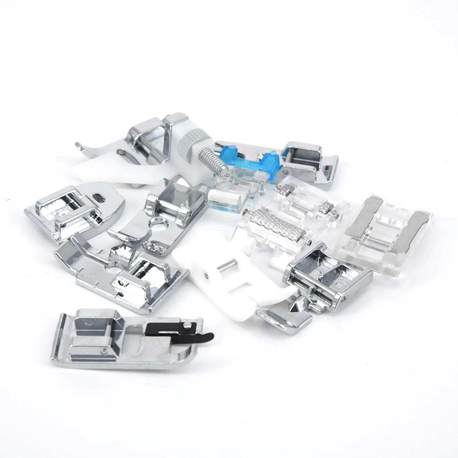 11 шт./компл. Серебристая свернутая кромка щипцы для завивки ног швейная машинка