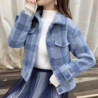 2022 women knitting faux milk fur jacket woman jacket winter