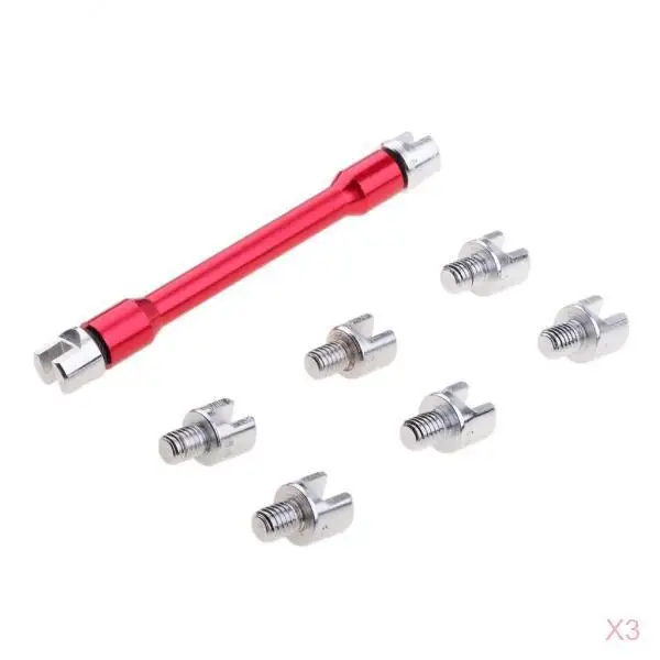 

3 Sets Motorbike Wheel Spoke Wrench Set Handle Repair Tool 5.4mm-6.8mm Red