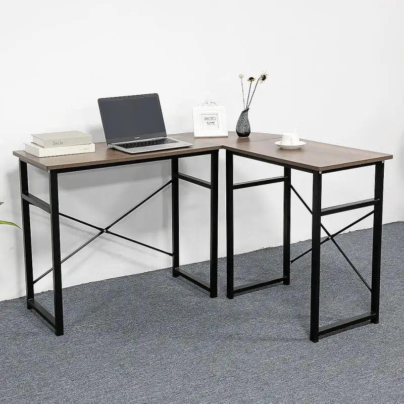 

L-образный Настольный компьютер, планшетофон В индустриальном стиле, стол для учебы, Современная рабочая станция для учебы, Настольная мебе...