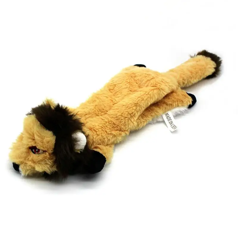 Big Lion Игрушки в форме животных подарочный набор большой/маленький не плюшевый тигр Фокс хонкинг белка для жевательная игрушка для собак пищалка Собака Игрушка-волк - Цвет: Big Lion
