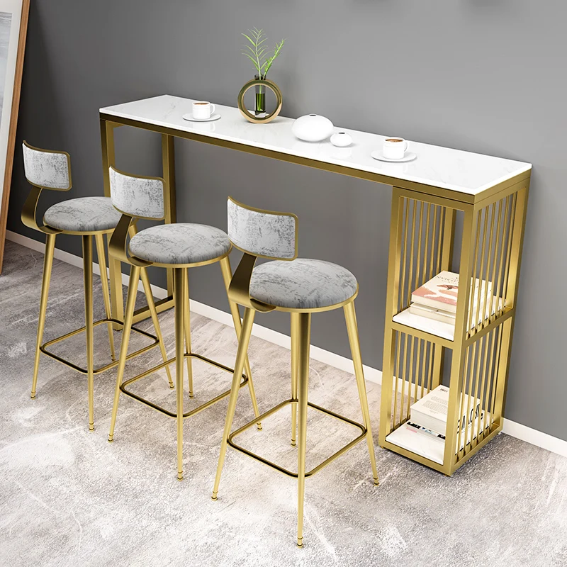 Bar table light luxury simple long Yang net red wall high home Nordic partition bar chair |
