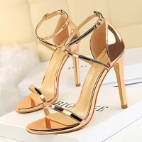 bigtree shoes buckle strap high heels 2020 new women heels sandals stiletto 11cm sexy heels party shoes women pumps ladies shoes