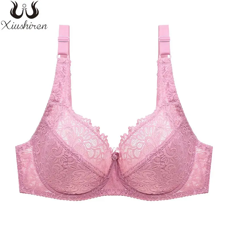 Бюстгальтер кружевной Xiushiren на косточках с вышивкой цвет в ассортименте размера