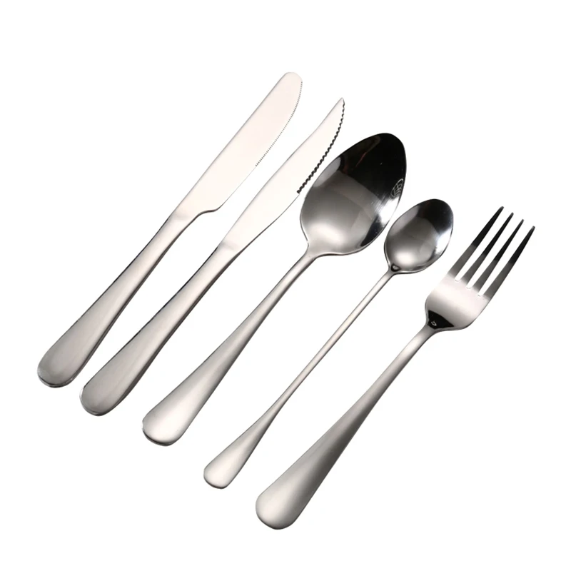 

Stainless Steel Western Tableware Steak Dessert Spoon Set Knife and Fork Two-Piece Set Household Fork Spoon