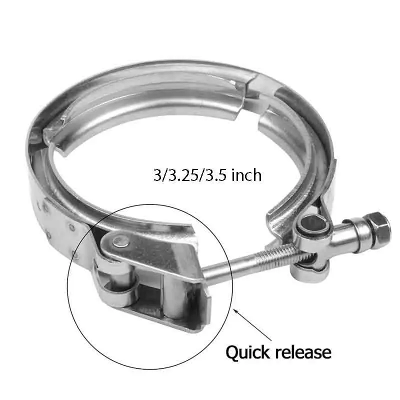 

V band Clamp Universal Stainless steel 3/3.25/3.5 inch exhaust downpipe V band clamp clip High Quality