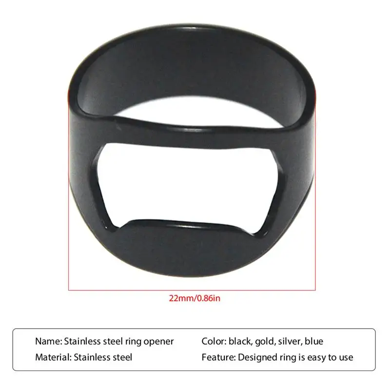 

Creative Ring-Shape Bottle Opener Stainless Steel Beer Bottle Opener Kitchen Bar Tool For Men Portable Ring Beer Bottle Opener