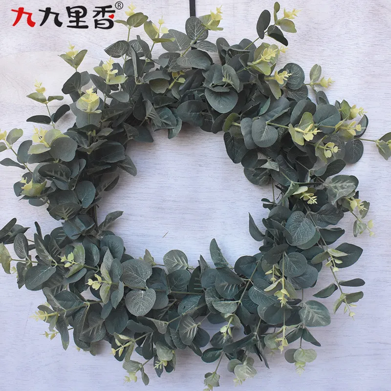 Украшение в американском стиле большие размеры листья эвкалипта круглый лист fang